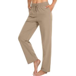 Pantalon de survêtement femme taille mi-haute, devant plat, tendance, en molleton écologique respirant à séchage rapide, pour usage décontracté en extérieur, tailles personnalisées - Product Image 3