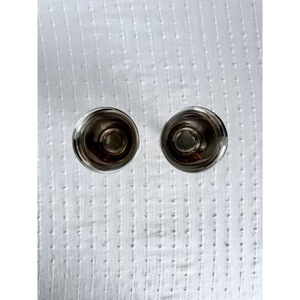 Vintage Embossed Metal Cocktail <b>Goblets</b> Bell Shape Handmade Silver Stem Set Of 2 For Wedding Occasion - Product Image 4