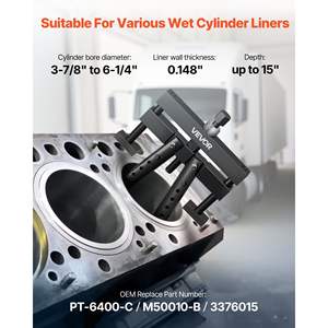 Estrattore Universale per Canne Cilindro per Motori Diesel Mack Cummins Cat, Strumento per Rimozione Canne Umide per Alesaggio 3-7/8-6-1/4 - Product Image 2