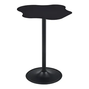 Modern Irregular Metal <b>Coffee</b> <b>Table</b> 42.5 Inch Height <b>Black</b> Finish Indoor Living Room Furniture Durable Design - Product Image 4