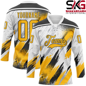 Maillot de hockey sur glace personnalisé vert, imprimé par sublimation, séchage rapide, antibactérien, nom et numéro de l'équipe, uniforme adulte - Product Image 4