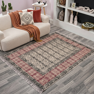 Handmade Cotton Geometric Non-Slip Eco-Friendly Area <b>Rug</b> for Living Room Bedroom <b>Boho</b> Home Decor - Product Image 3
