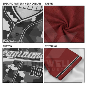 Camiseta de Béisbol SPARKWELL Personalizada para Hombre, Estampado por Transferencia de Calor, Manga Corta, Cierre de Botones, Poliéster Transpirable de 140g - Product Image 5