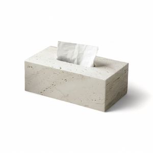 Caja de pañuelos de mármol travertino a precio mayorista, cubierta de lujo rectangular para pañuelos, decoración del hogar - Product Image 4