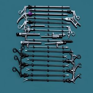 Kit de equipo de laparoscopia mínimamente invasiva con trocar, pinzas, portaagujas y herramientas quirúrgicas para procedimientos quirúrgicos - Product Image 3