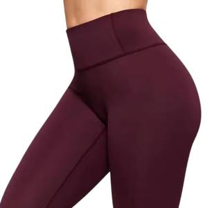 Taille haute femmes doux léger respirant écologique Gym Yoga pantalon personnalisé élastique mi-taille Fitness Leggings séchage rapide - Product Image 5