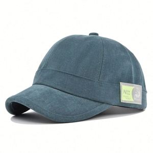 Gorra de béisbol de ala corta de color liso estilo coreano con protección solar para hombre, venta al por mayor, novedad - Product Image 6