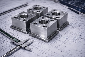 บล็อกตัวต่อกลึง CNC Lucan Techno ความแม่นยำตามสั่งพร้อมรูเกลียวขนาด80x80x40มม. และส่วนประกอบ PLC - Product Image 4