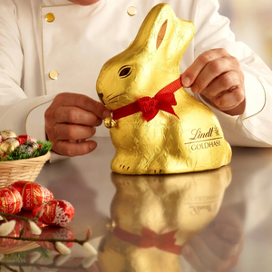 Chocolate Lindt Gold Rabbit de 200g, Figura de Conejo de Chocolate Lindt Premium, Chocolate Único - Product Image 1