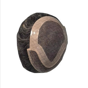 Peluca de Cabello Remy Chino Mono Front Lace Taz de Calidad Premium con Trama Única y Estilos de Ondas Profundas Naturales - Product Image 2