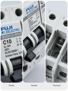Disjoncteur miniature BC63E2CG-2P006 MCB 400V 10A Courbe C Protection sur rail DIN - Product Image 3