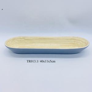 Vente en gros 2024 – Ensemble de vaisselle en bambou grande taille personnalisable, fabriqué au Vietnam, avec logo personnalisé, poignée, sans danger pour les aliments, pour usage domestique, emballé en carton - Product Image 3