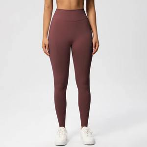 Leggings de Yoga Personalizados al por Mayor para Mujer, de Cintura Alta, Control de Abdomen, con Logotipo Personalizado, Bolsillos, Pantalones de Entrenamiento para Gimnasio, Sin Costuras, Transpirables - Product Image 2