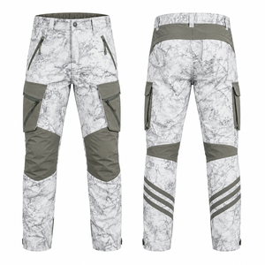 Pantalon de chasse pour homme MEGAMAPLE, imprimé camouflage, softshell, respirant, sans manches, imperméable, polyester, automne, extérieur - Product Image 1