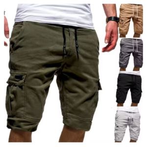 Shorts cargo streetwear pour hommes, 100% coton, taille haute, coupe large, avec cordon de serrage, poches à rabat, motif camouflage, personnalisables OEM - Product Image 2