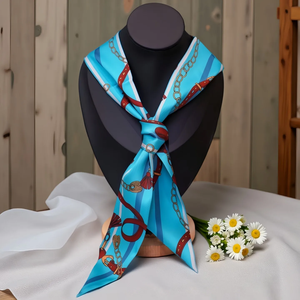 Élégant Foulard Long en Soie pour Femme, Ruban, Bandeau pour Cheveux, Bandeau pour Sac, Lien de Serrage, Cravate Imprimée, Accessoire Polyvalent pour Tenue Quotidienne - Product Image 6