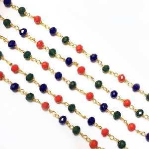 สร้อยลูกปัดอัญมณีทรงกลมหลายเหลี่ยมแบบดิสโก้เคลือบเงินหลากสีสำหรับทำเครื่องประดับ - Product Image 2