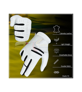 Gants de golf personnalisés en cuir Cabretta respirant, entièrement colorés, avec logo sur mesure – Conception d'usine - Product Image 1
