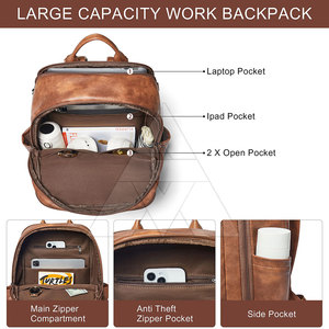 Factory Direct Supply Leather <b>Backpacks</b> Online Sale Leather <b>Backpacks</b> Custom Design Leather <b>Backpacks</b> - Product Image 3