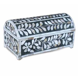 High Quality Floral Pattern Handmade Mother of Pearl Jewelry <b>Box</b> Mop Inlay <b>Trinket</b> <b>Box</b> Jewelry Decorative Storage <b>Box</b> - Product Image 1