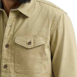 Camisas de Hombre de Algodón Transpirable de Primera Calidad, Diseño Personalizado, Casuales de Primavera, Secado Rápido, Ecológicas, Tejido de Punto de 320g, MOQ Bajo - Product Image 5