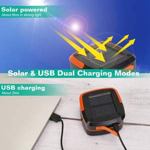 Lanterne de camping LED portable rechargeable par USB, lampe de tente pliable pour les situations d'urgence en plein air, randonnée, pêche, camping - Product Image 2