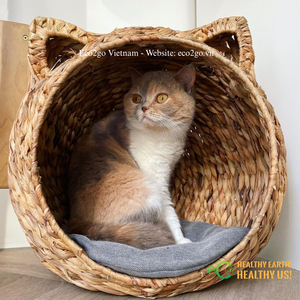 Refugio Natural para Mascotas |   Cesta y nido para mascotas de jacinto de agua tejidos a mano |   Tamaño y Diseño Personalizados de Eco2go Vietnam - Product Image 6