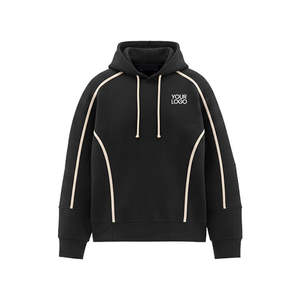 Sudadera con Capucha Premium Personalizada de Otoño, 100% Algodón, Diseño con Patrón Geométrico y Detalles en Negro, Sudadera Personalizada Estilo Urbano - Product Image 3
