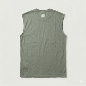 Camiseta sin Mangas de Algodón Grueso para Gimnasio con Logotipo Personalizado, Camiseta Deportiva Lisa con Logotipo Impreso OEM, Camiseta sin Mangas para Hombre de Talla Grande - Product Image 3