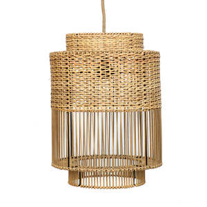 Handmade Rattan Pendant Lamp Shade Woven Hanging <b>Ceiling</b> <b>Light</b> Fixture Natural <b>Boho</b> Lighting For Living Room Cafe Hotel Decor - Product Image 1