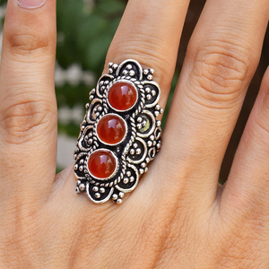 Carnelian Gemstone <b>Ring</b> 925 Sterling <b>Silver</b> Handmade Jewelry Elegant <b>Statement</b> <b>Ring</b> for Women Gift custom jewelry manufacturer - Product Image 1