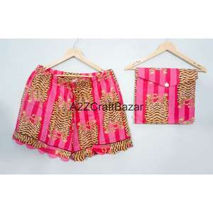 Conjunto de Pijama Kangura Hecho a Mano en India, 100% Algodón, Transpirable, Estampado Floral Vintage, Ropa de Dormir Romántica Corta para Mujer, Invierno - Product Image 6