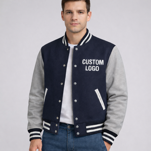 Fabricante de Chaquetas Varsity Personalizadas, Chaqueta de Béisbol Bordada con Apliques, Tela de Lana Transpirable, Proveedor Mayorista - Product Image 4