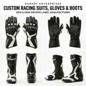 Combinaison de course moto personnalisée en cuir OEM, équipement de piste perforé en cuir de vachette, vêtements de protection pour motard, fabricant - Product Image 5