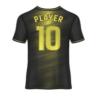 Maillot de football personnalisé grande taille à col en V et manches courtes, imprimé par sublimation, logo brodé, respirant et à séchage rapide