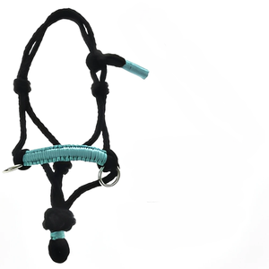 HM GLOBAL - Brida para Caballo con Cuerda de Nailon Azul Ecológica y Cabezal Trenzado Rosa, para Equipo de Entrenamiento de Equitación - Product Image 1
