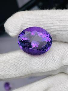 Ametista natural de corte ovalado, 31.46 quilates, piedra preciosa de gran tamaño, calidad AAA, con brillo, buen color, corte y pulido perfectos a precio económico. - Product Image 2