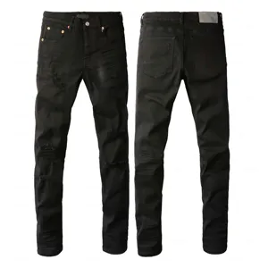 Casual Men's Ripped Stretch <b>Denim</b> Trousers Streetwear - Product Image 1