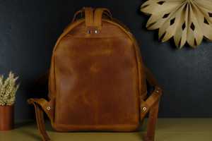 Hot Sale Custom Logo Genuine Leather Mini Backpack Women <b>Small</b> Cowhide Rucksack Luxury Ladies Travel <b>Bag</b> LSBP-0126 - Product Image 2