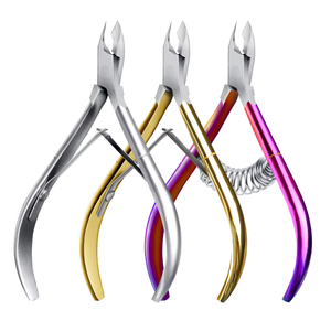 Titanium Color Stainless Steel <b>Nail</b> Cuticle Nippers Mirror Polish Hand Sharpening Blades Cuticle Nippers Manicure <b>Nail</b> Pliers - Product Image 1