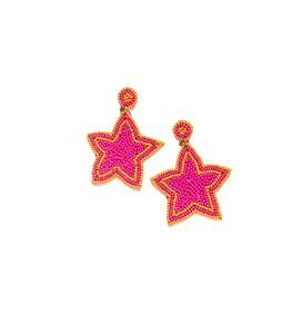 Boucles d'oreilles pendantes élégantes en perles de rocaille brodées à motif floral, cadeau de mode - Product Image 6