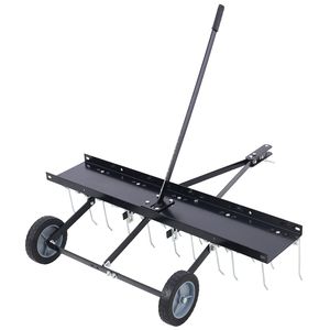 Râteau de désherbage et de paillage de 40 pouces à attacher pour tracteur de pelouse et tondeuse autoportée - Product Image 1