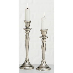 Set Of 3 Tall Decorative Metal <b>Candlesticks</b> Handmade Polished <b>Silver</b> Aluminium Taper Candle Holder For Home Wedding Decor - Product Image 1