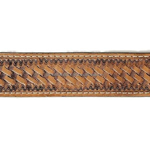 Western Cowboy Retro Style Cowhide Full Grain Western Leather Tooling <b>Belt</b> for men and <b>women</b> customization available - Product Image 5