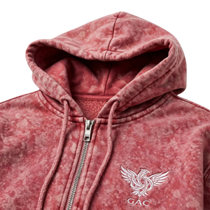 Ensemble de survêtement deux pièces pour femme, sweat à capuche zippé délavé à l'acide, style streetwear décontracté, 100 % coton - Product Image 4