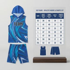 Maillot de football américain 7v7 personnalisé 2026 à capuche sans manches par sublimation, unisexe, respirant, léger, tenue d'équipe, vente en gros OEM - Product Image 2
