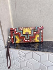 Bolso de mano de cuero repujado estilo occidental, superventas, con diseño de girasol, para mujer, multiusos - Product Image 1