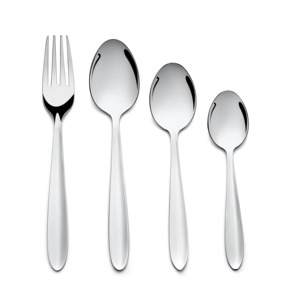 Ensemble de couverts modernes en acier inoxydable, finition miroir, compatibles lave-vaisselle, pour mariage, fourchette, cuillère, couteau, pour la restauration - Product Image 1