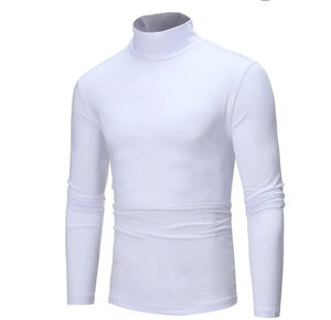 Haut thermique d'hiver pour homme, coupe ajustée, manches longues, col montant, sous-vêtement, OEM ODM - Product Image 1