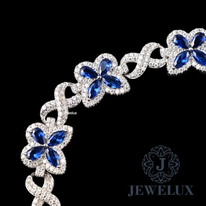 Luxury Moissanite Tennis <b>Bracelet</b> Real Diamond Look 18K Gold Plated <b>Adjustable</b> Chain <b>Bracelet</b> for Daily Wear at Best Price - Product Image 1